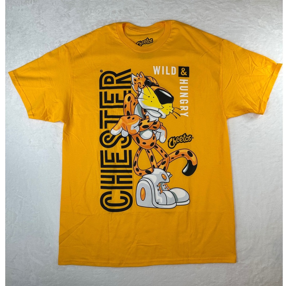 NWOT Cheetos Chester Cheetah Wild & Hungry Graphic T-Shirt Mens Large Orange
